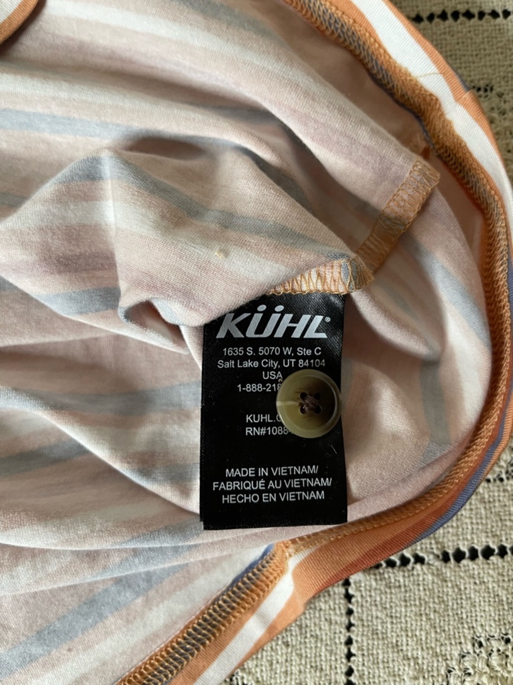 Kuhl NWT Solstice Sandstone striped Tank Top size small - Picture 6 of 8